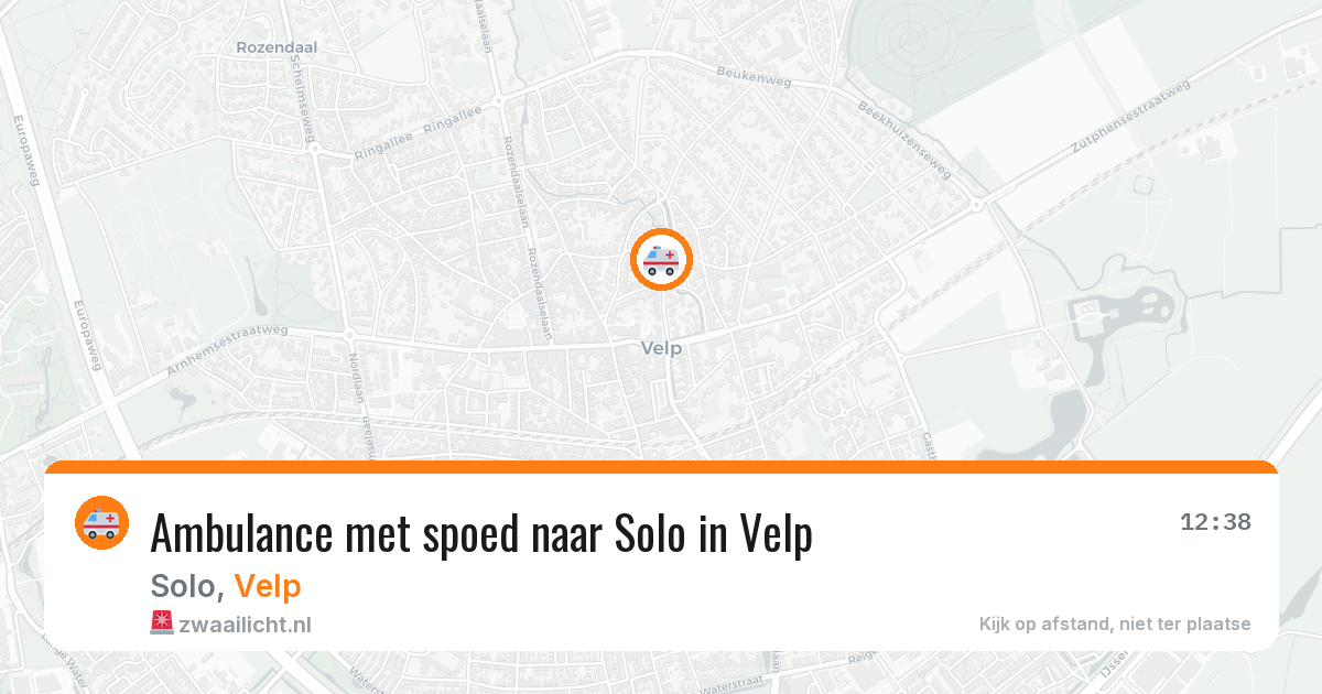Ambulance met spoed naar Solo in Velp — 29 mei 2026