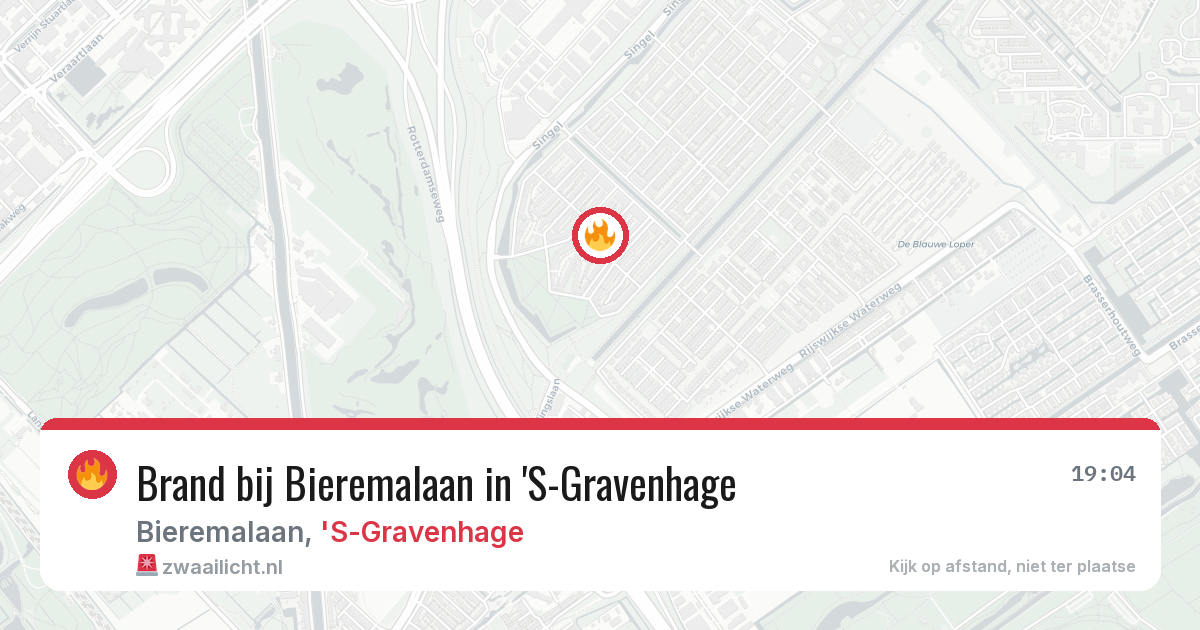 Brand bij Bieremalaan in 'S-Gravenhage — 29 jul 2026