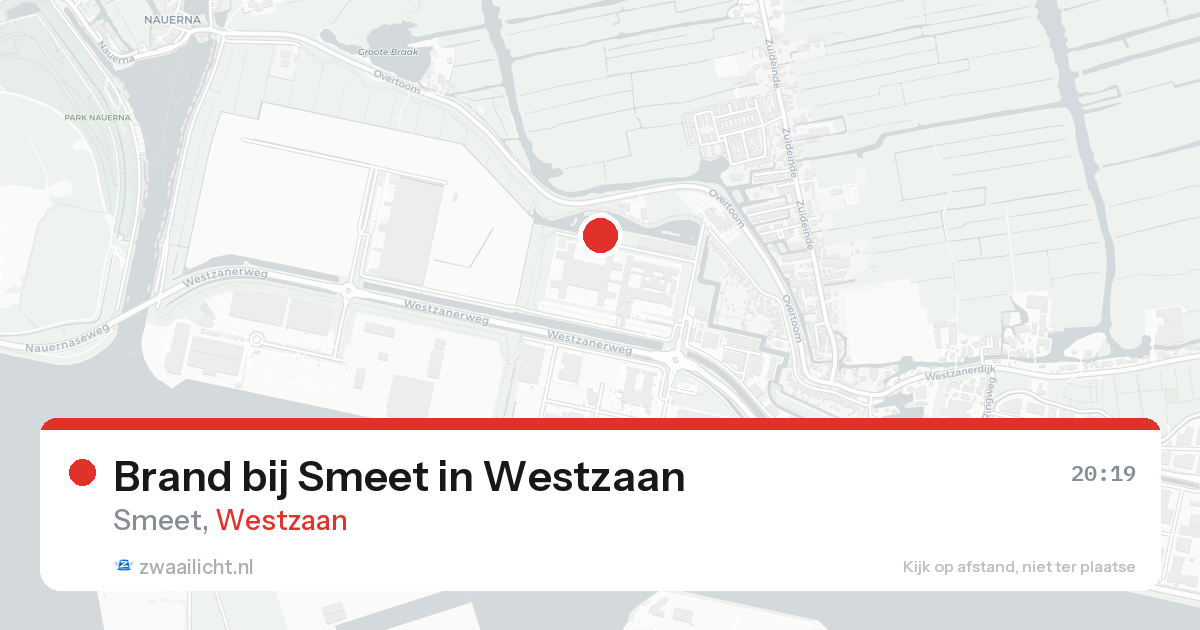Brand bij Smeet in Westzaan — 17 aug 2026