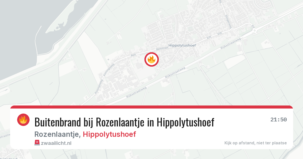 Buitenbrand bij Rozenlaantje in Hippolytushoef — 22 apr 2026