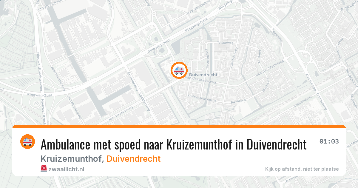 Ambulance met spoed naar Kruizemunthof in Duivendrecht — 31 mei 2026
