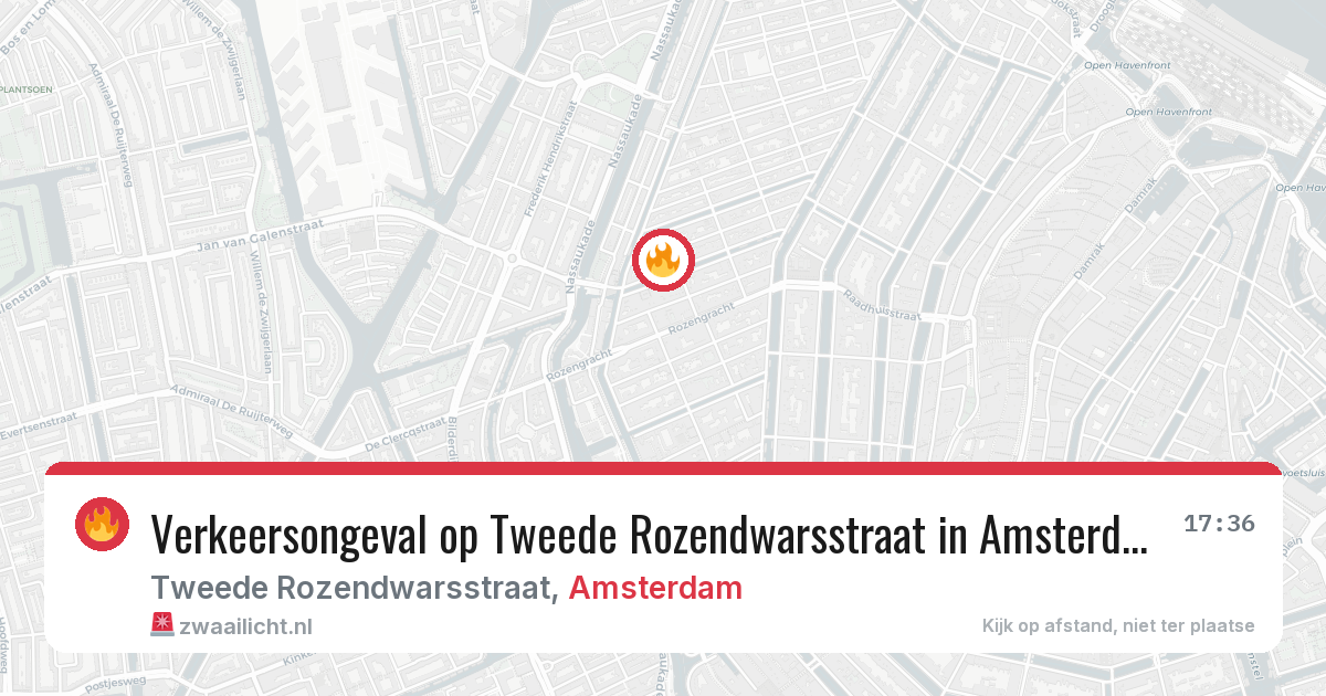 Verkeersongeval op Tweede Rozendwarsstraat in Amsterdam — 28 mrt 2026