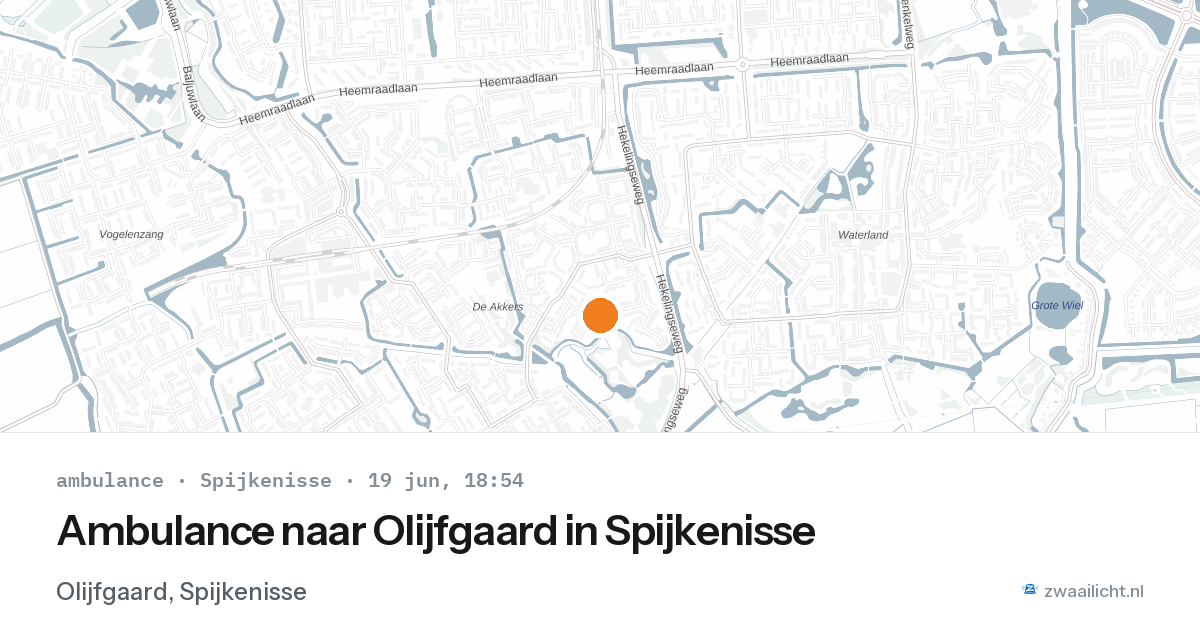Ambulance naar Olijfgaard in Spijkenisse — 19 jun 2026