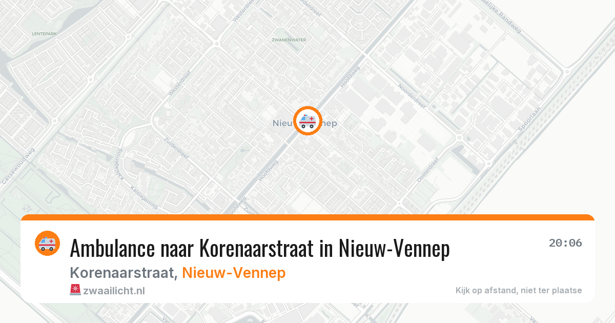 Ambulance naar Korenaarstraat in Nieuw-Vennep — 24 mrt 2026