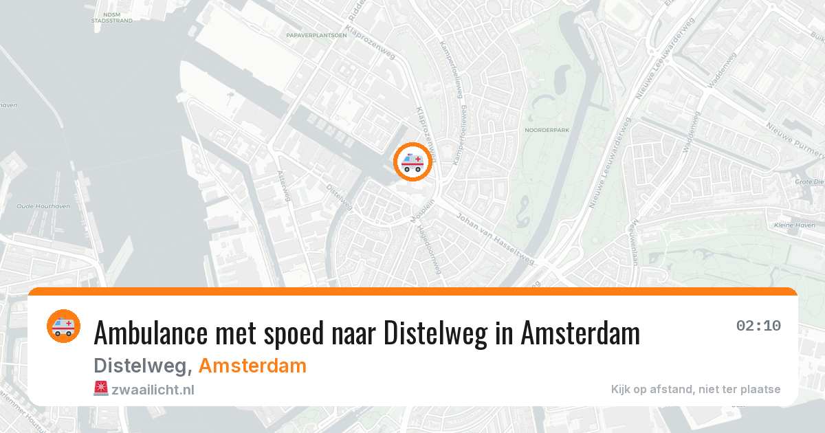Ambulance met spoed naar Distelweg in Amsterdam — 3 apr 2026