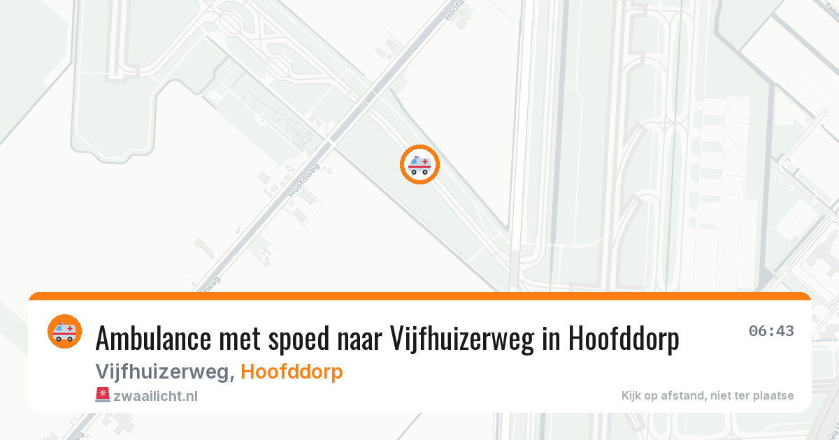 Ambulance met spoed naar Vijfhuizerweg in Hoofddorp — 2 apr 2026