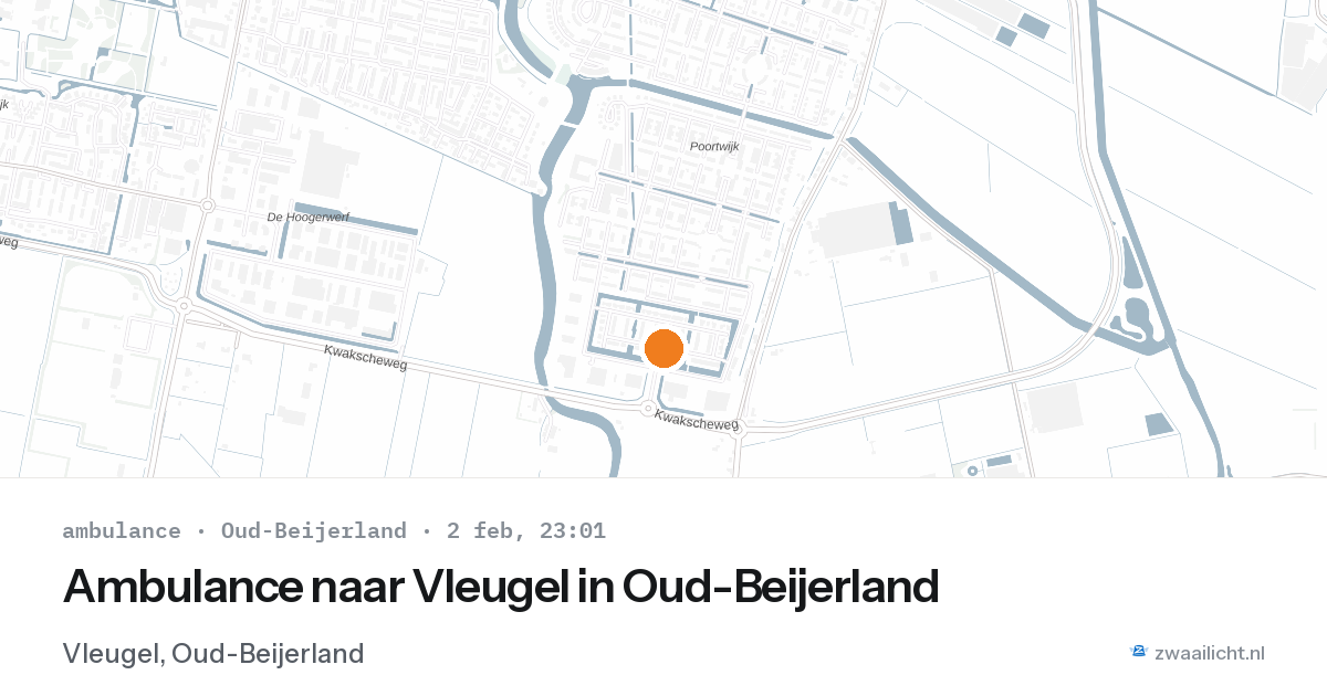Ambulance naar Vleugel in Oud-Beijerland — 2 feb 2026