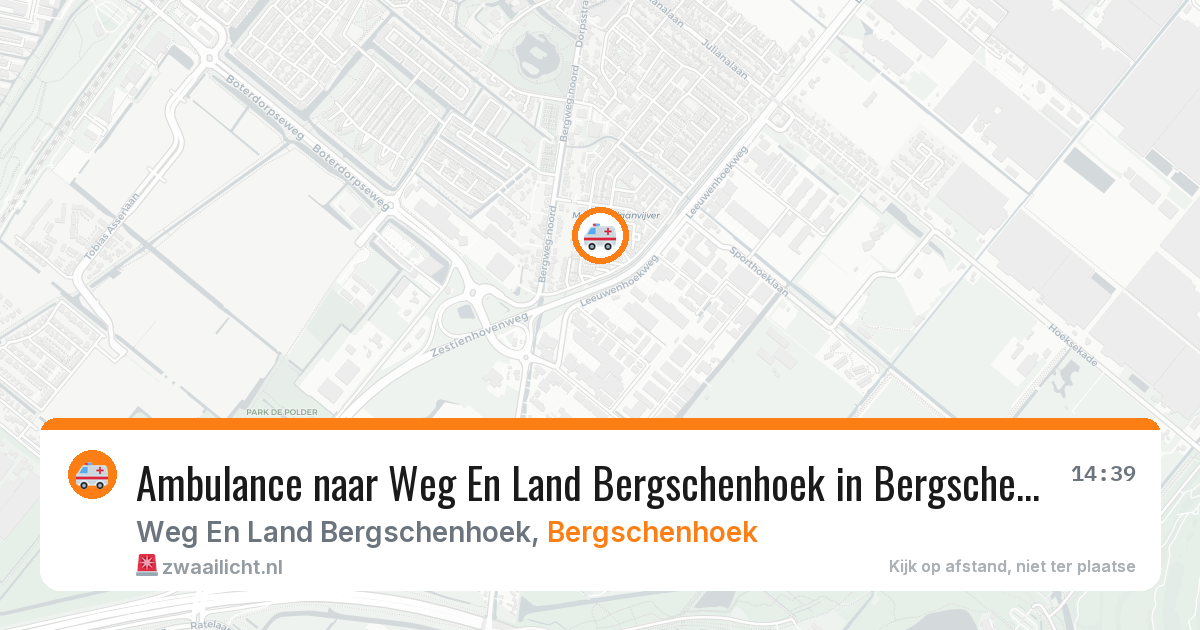 Ambulance naar Weg En Land Bergschenhoek in Bergschenhoek — 3 mei 2026
