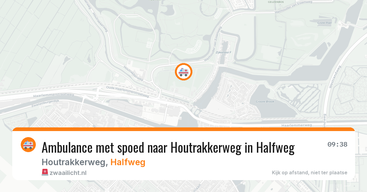 Ambulance met spoed naar Houtrakkerweg in Halfweg — 20 feb 2026