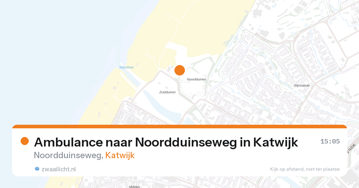 Ambulance naar Noordduinseweg in Katwijk — 23 mrt 2026