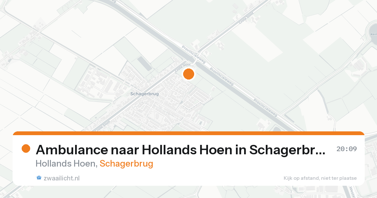 Ambulance naar Hollands Hoen in Schagerbrug — 10 aug 2026