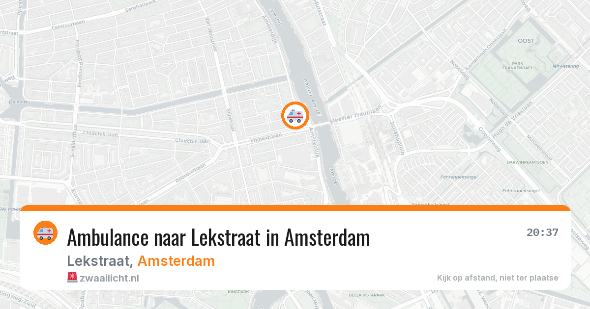 Ambulance naar Lekstraat in Amsterdam — 30 mrt 2026