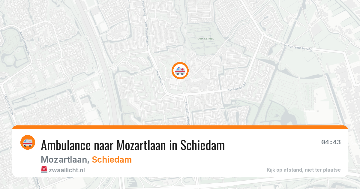 Ambulance naar Mozartlaan in Schiedam — 30 jul 2026