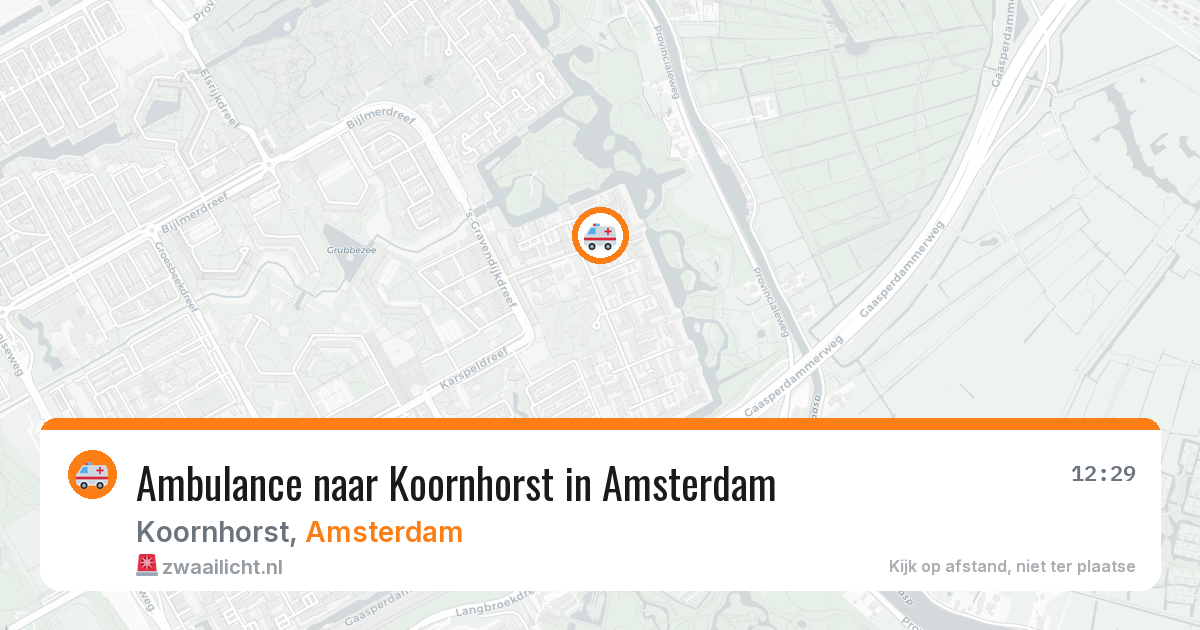 Ambulance naar Koornhorst in Amsterdam — 31 mrt 2026