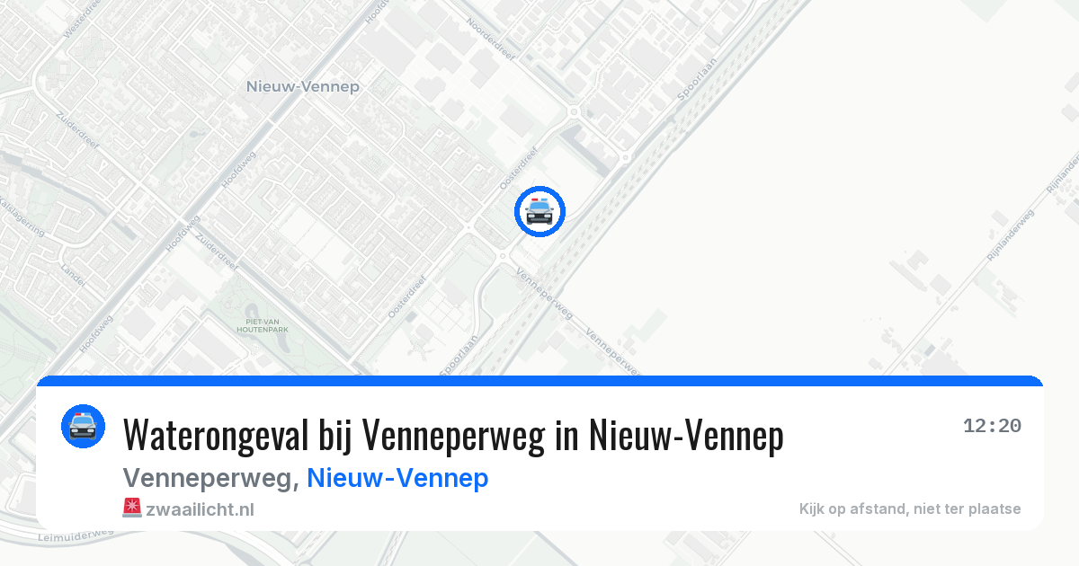 Waterongeval bij Venneperweg in Nieuw-Vennep — 31 jul 2026