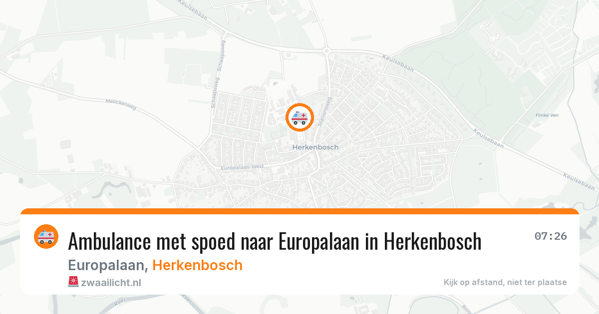 Ambulance met spoed naar Europalaan in Herkenbosch — 20 feb 2026