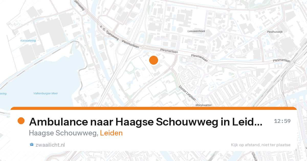 Ambulance naar Haagse Schouwweg in Leiden — 27 aug 2026