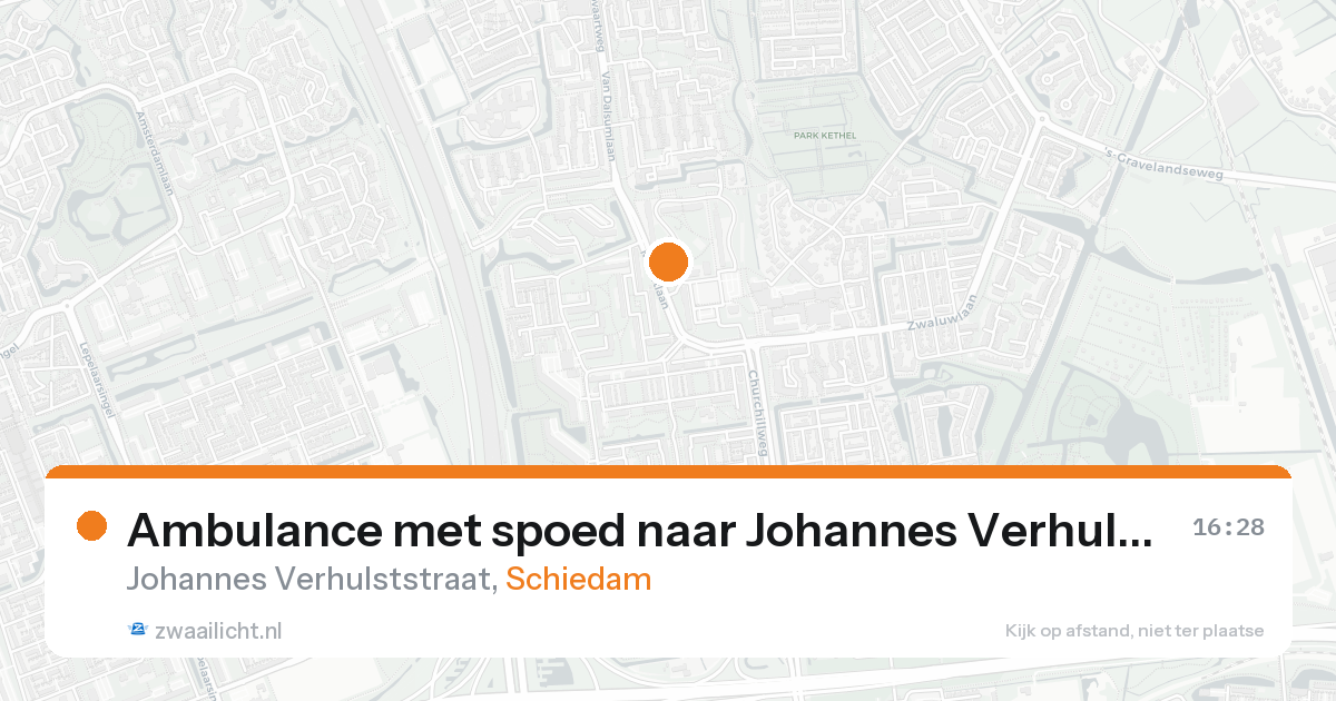 Ambulance met spoed naar Johannes Verhulststraat in Schiedam — 19 aug 2026