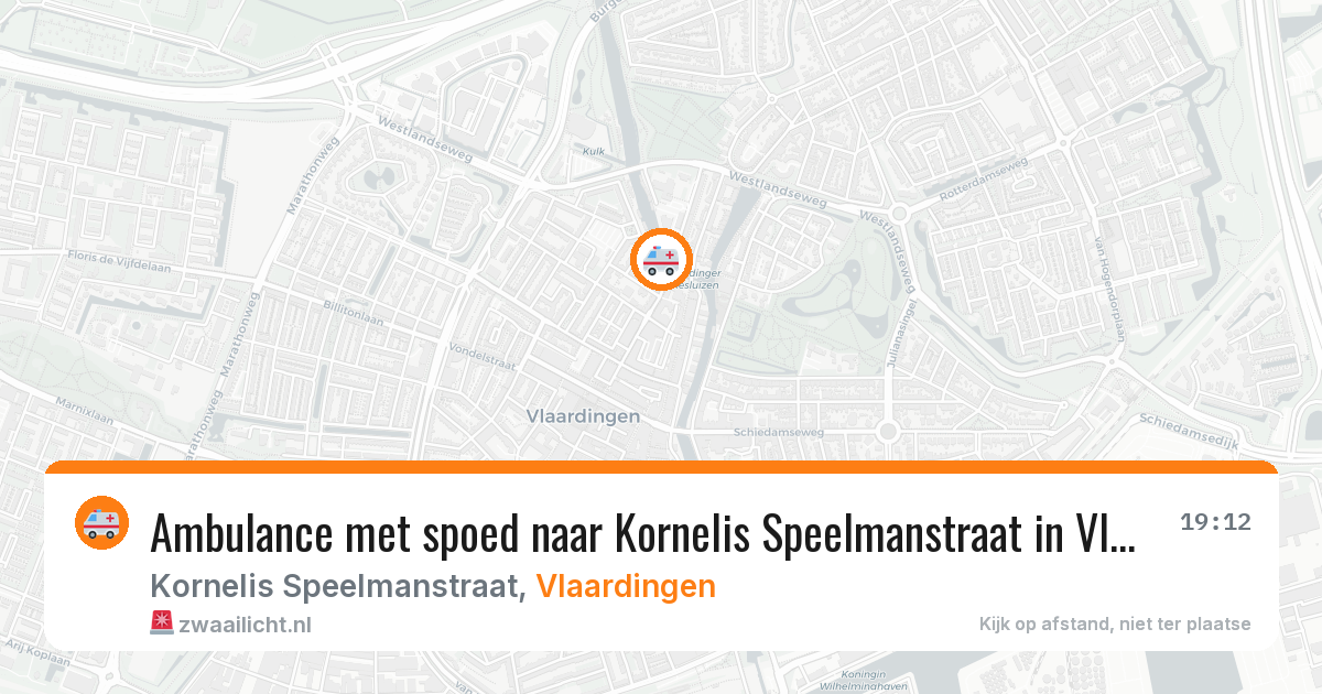 Ambulance met spoed naar Kornelis Speelmanstraat in Vlaardingen — 2 jul 2026