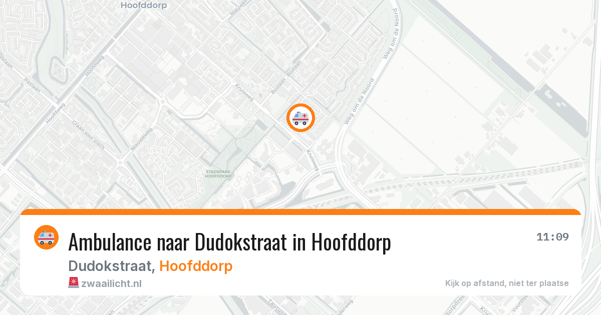 Ambulance naar Dudokstraat in Hoofddorp — 21 feb 2026