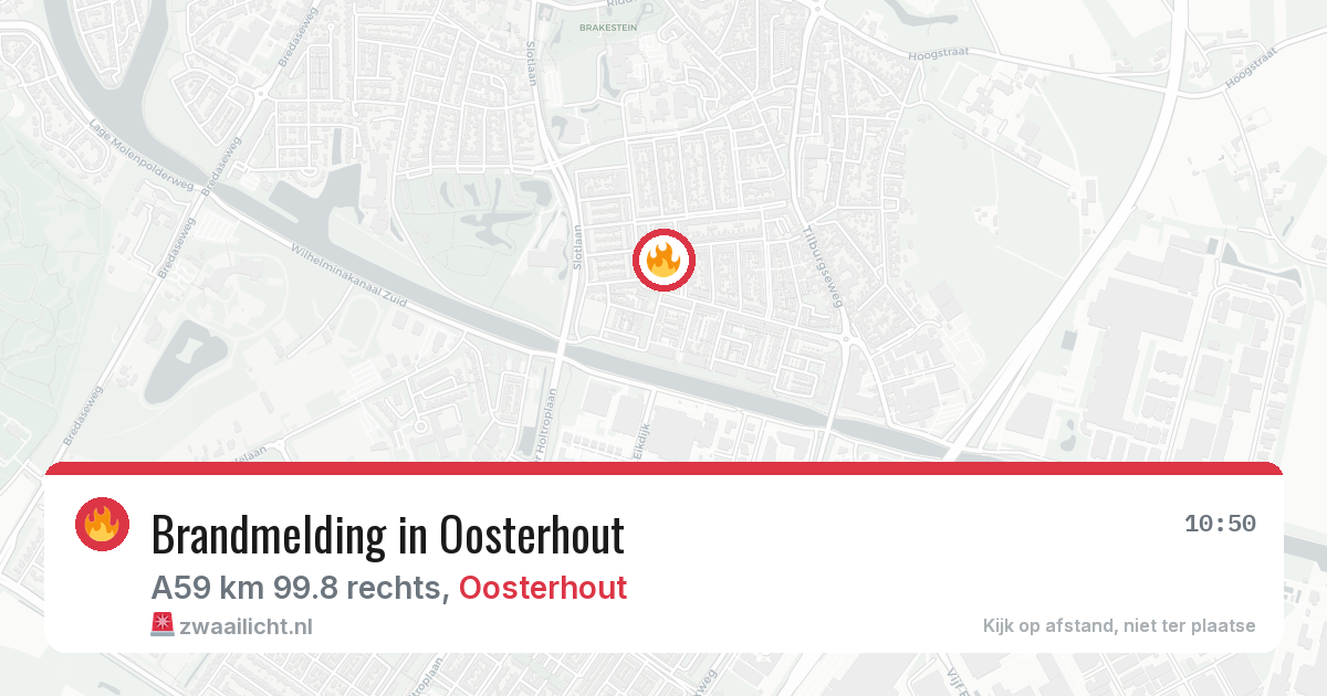 Brandmelding in Oosterhout — 5 aug 2026