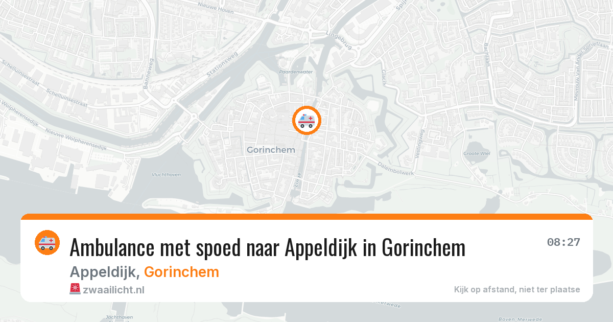 Ambulance met spoed naar Appeldijk in Gorinchem — 25 apr 2026