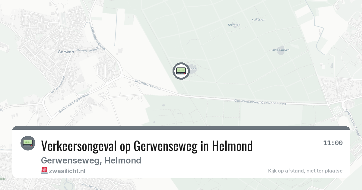 Verkeersongeval op Gerwenseweg in Helmond — 29 jan 2026