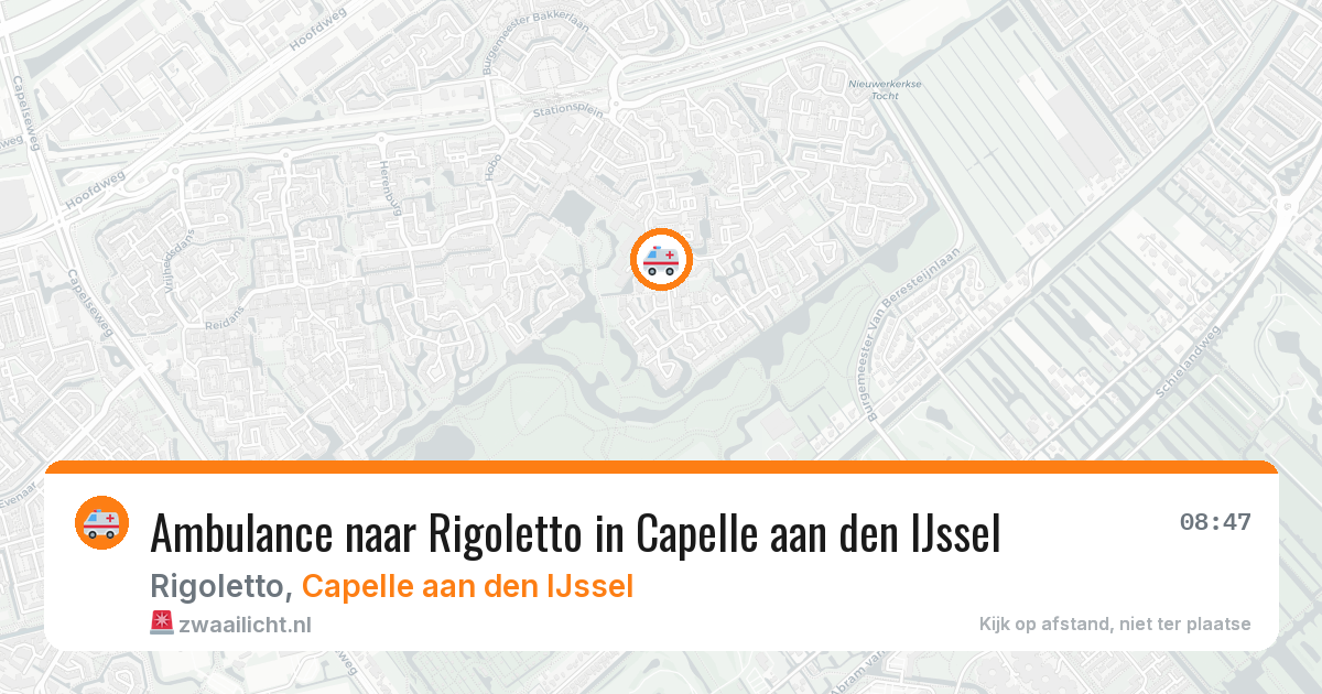 Ambulance naar Rigoletto in Capelle aan den IJssel — 30 mei 2026