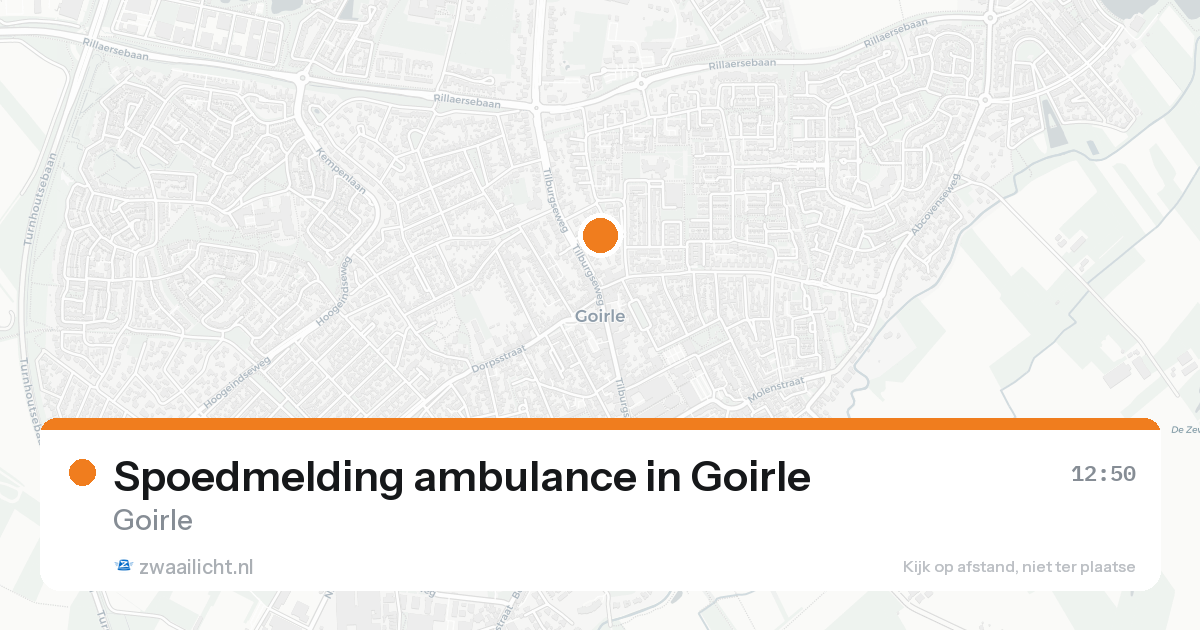 Spoedmelding ambulance in Goirle — 30 jan 2026