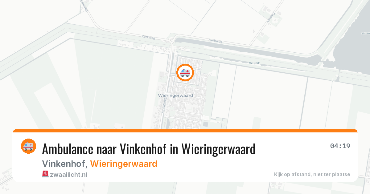 Ambulance naar Vinkenhof in Wieringerwaard — 1 jun 2026