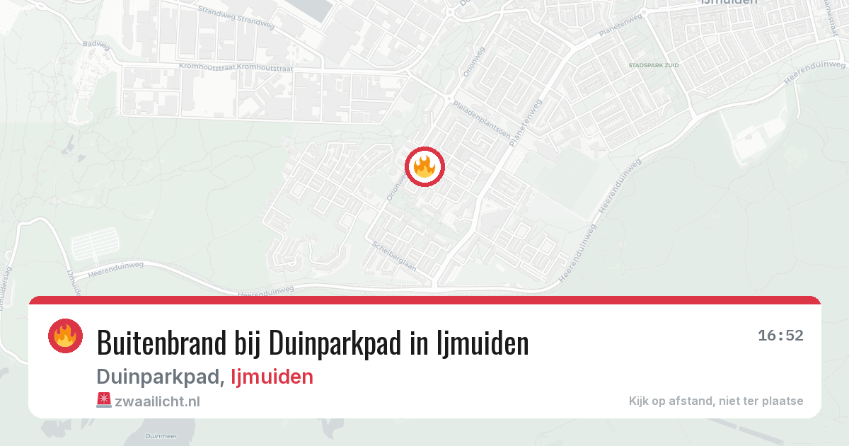 Buitenbrand bij Duinparkpad in Ijmuiden — 30 jun 2026