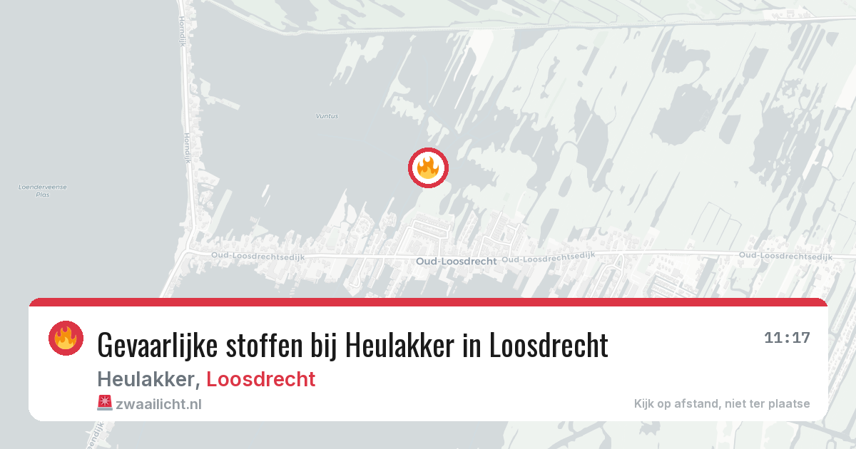 Gevaarlijke stoffen bij Heulakker in Loosdrecht — 9 apr 2026