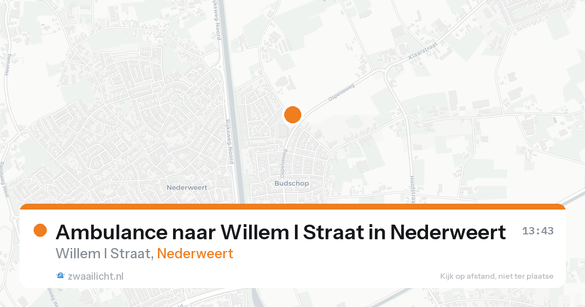 Ambulance naar Willem I Straat in Nederweert — 20 aug 2026