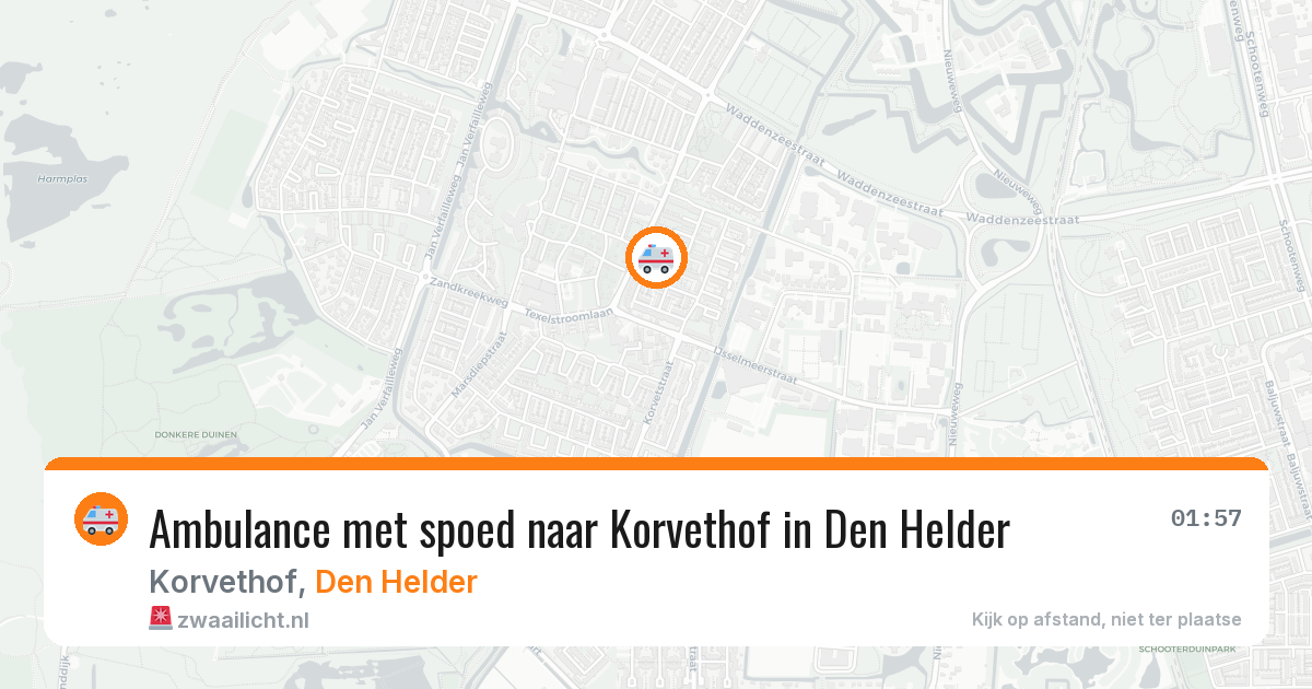 Ambulance met spoed naar Korvethof in Den Helder — 6 mei 2026