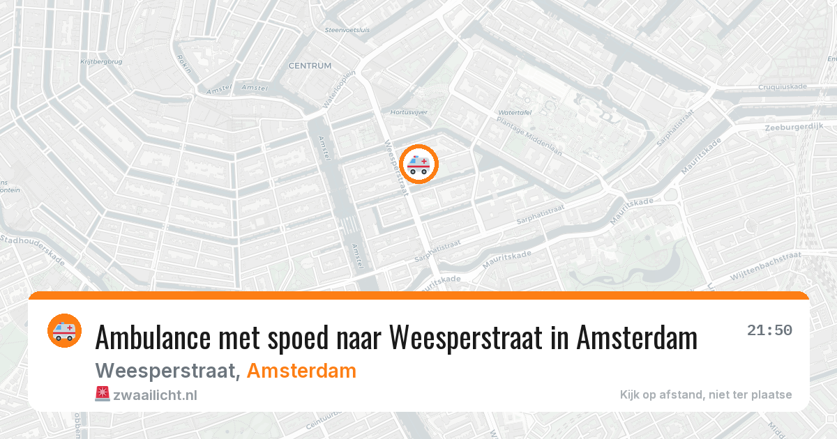 Ambulance met spoed naar Weesperstraat in Amsterdam — 29 mei 2026