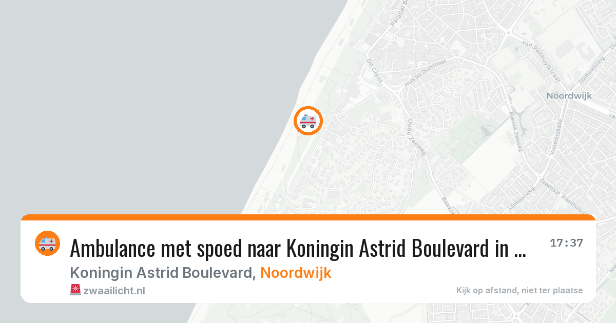 Ambulance met spoed naar Koningin Astrid Boulevard in Noordwijk — 24 jun 2026