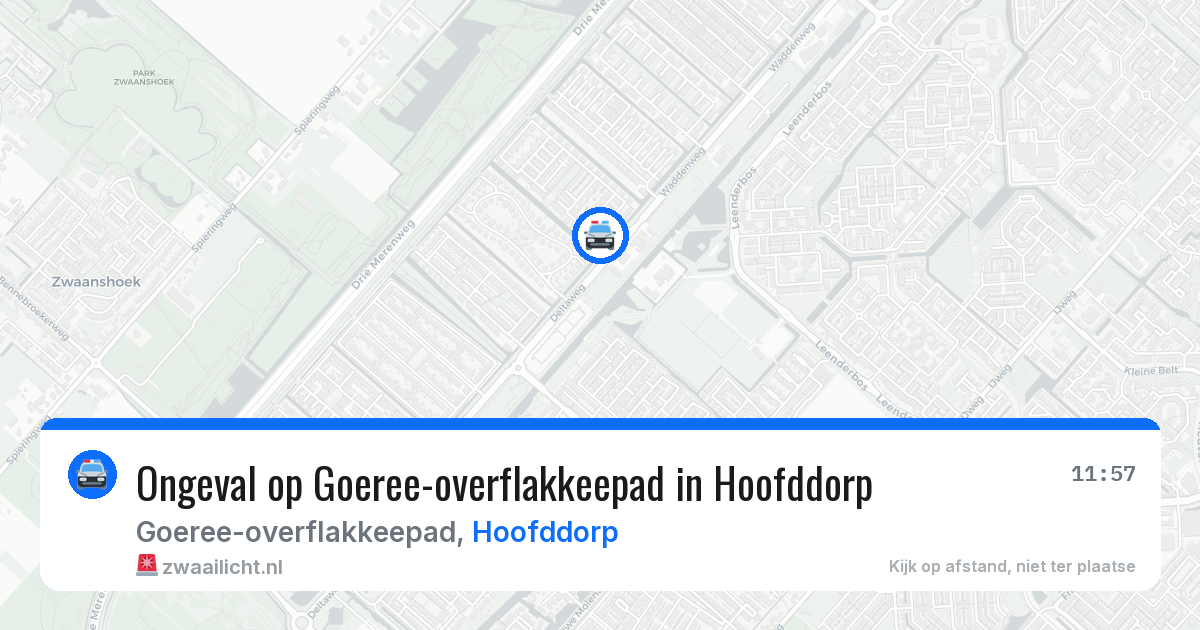 Ongeval op Goeree-overflakkeepad in Hoofddorp — 19 mrt 2026