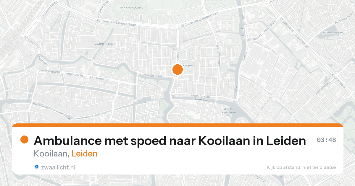 Ambulance met spoed naar Kooilaan in Leiden — 18 mei 2026