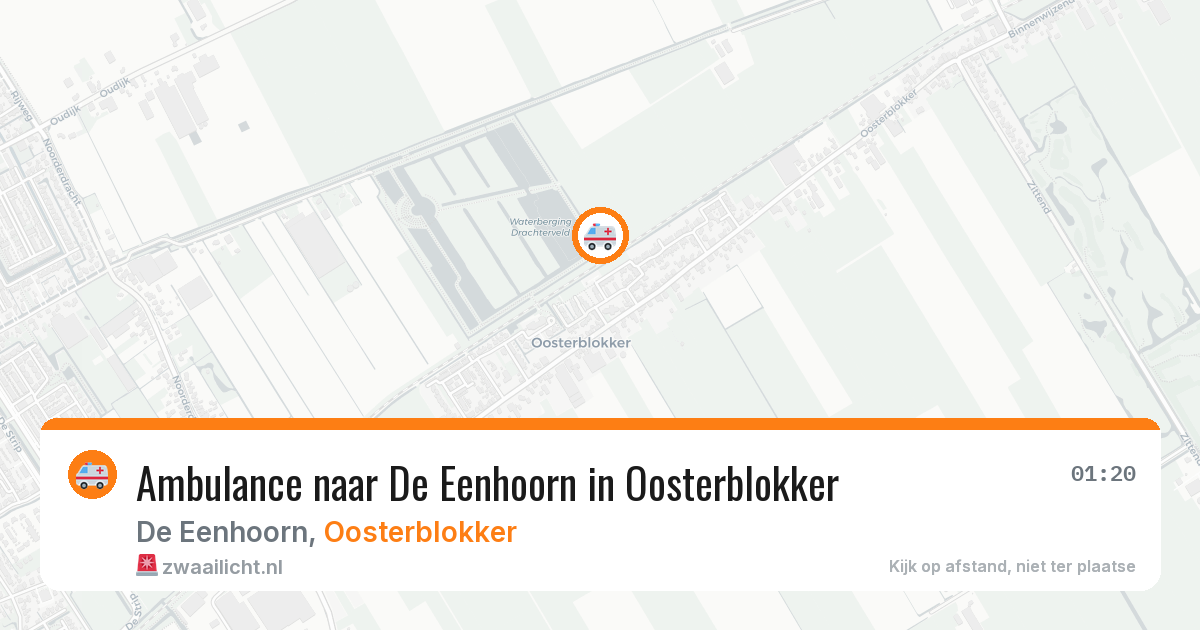 Ambulance naar De Eenhoorn in Oosterblokker — 9 apr 2026