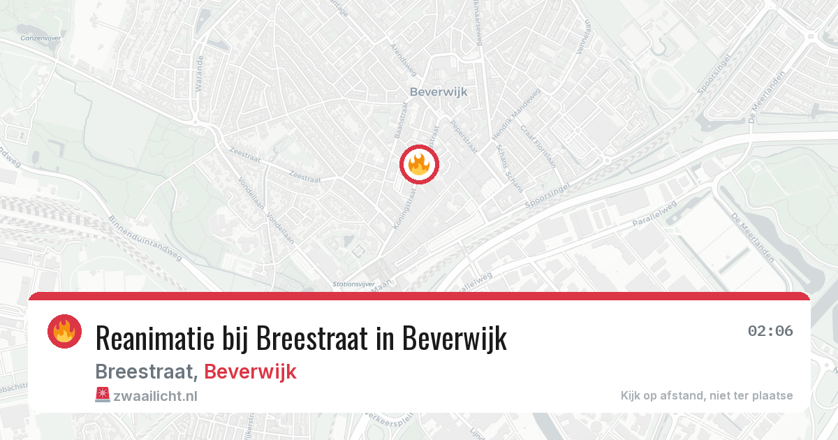 Reanimatie bij Breestraat in Beverwijk — 3 aug 2026
