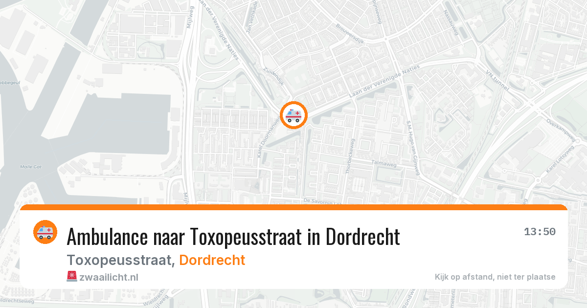 Ambulance naar Toxopeusstraat in Dordrecht — 5 mei 2026
