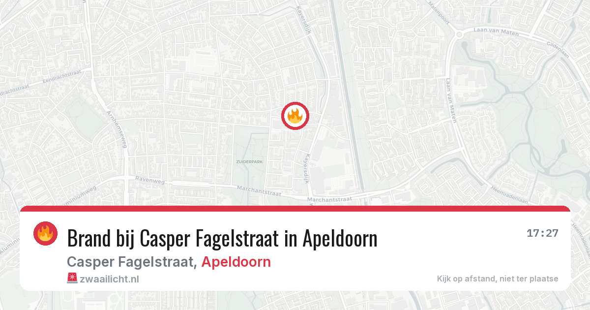 Brand bij Casper Fagelstraat in Apeldoorn — 9 apr 2026