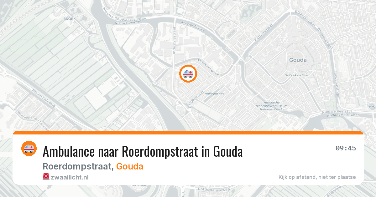Ambulance naar Roerdompstraat in Gouda — 7 jul 2026
