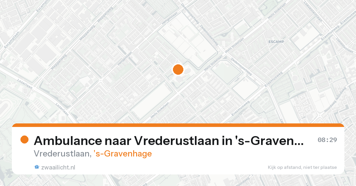 Ambulance naar Vrederustlaan in 's-Gravenhage — 17 aug 2026