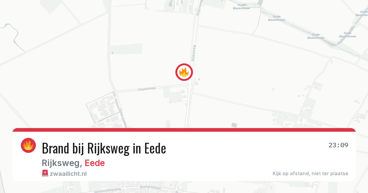 Brand bij Rijksweg in Eede — 22 apr 2026