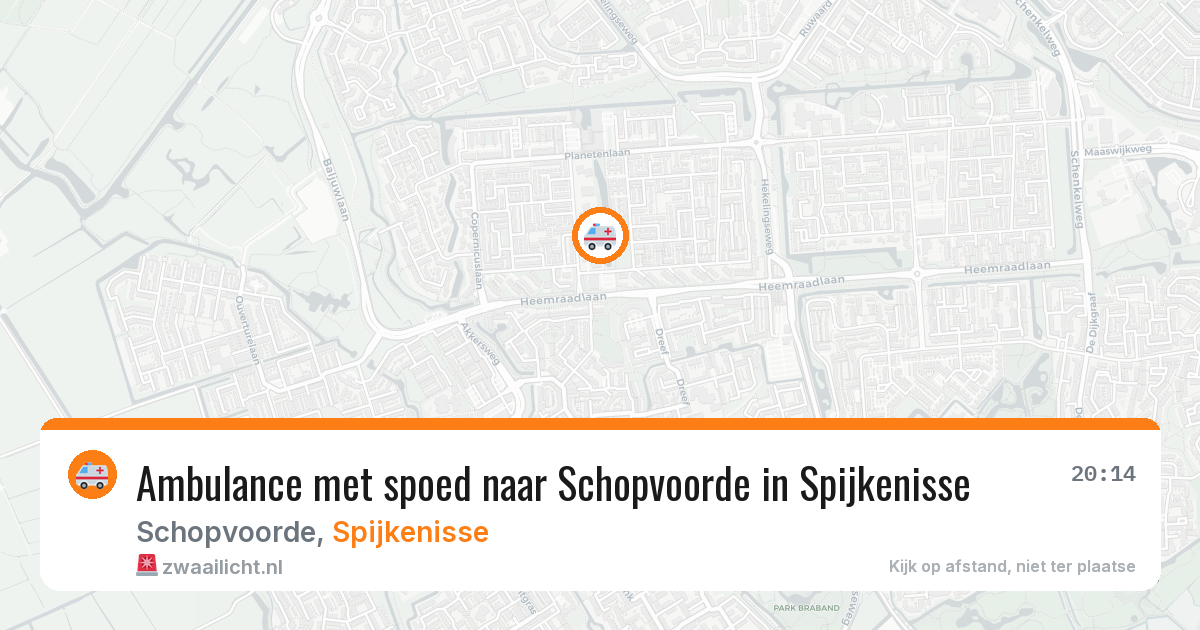 Ambulance met spoed naar Schopvoorde in Spijkenisse — 29 mei 2026