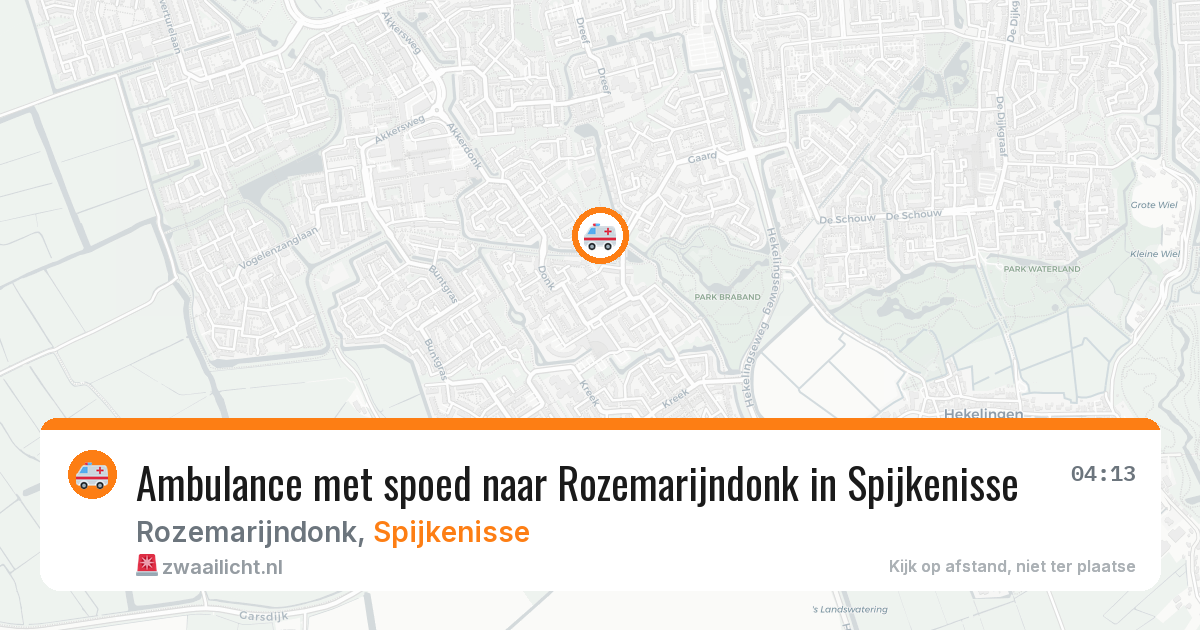 Ambulance met spoed naar Rozemarijndonk in Spijkenisse — 24 mrt 2026