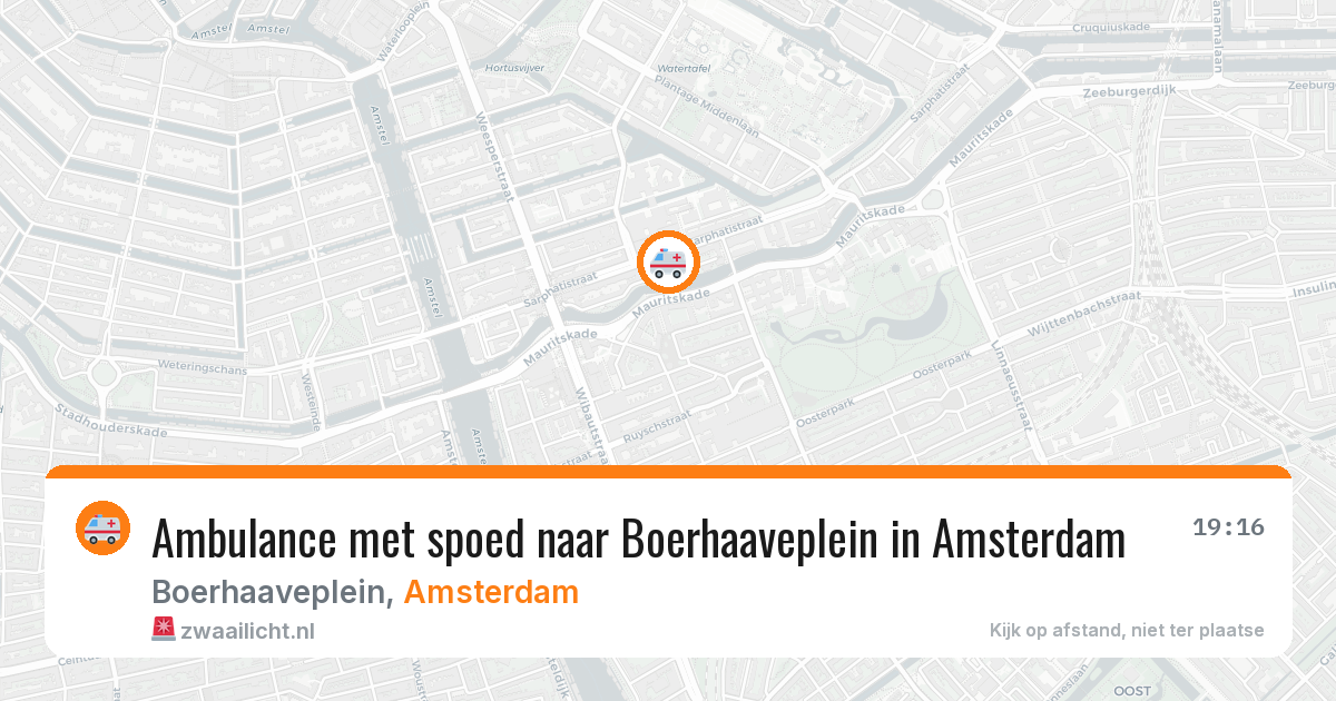 Ambulance met spoed naar Boerhaaveplein in Amsterdam — 27 jul 2026