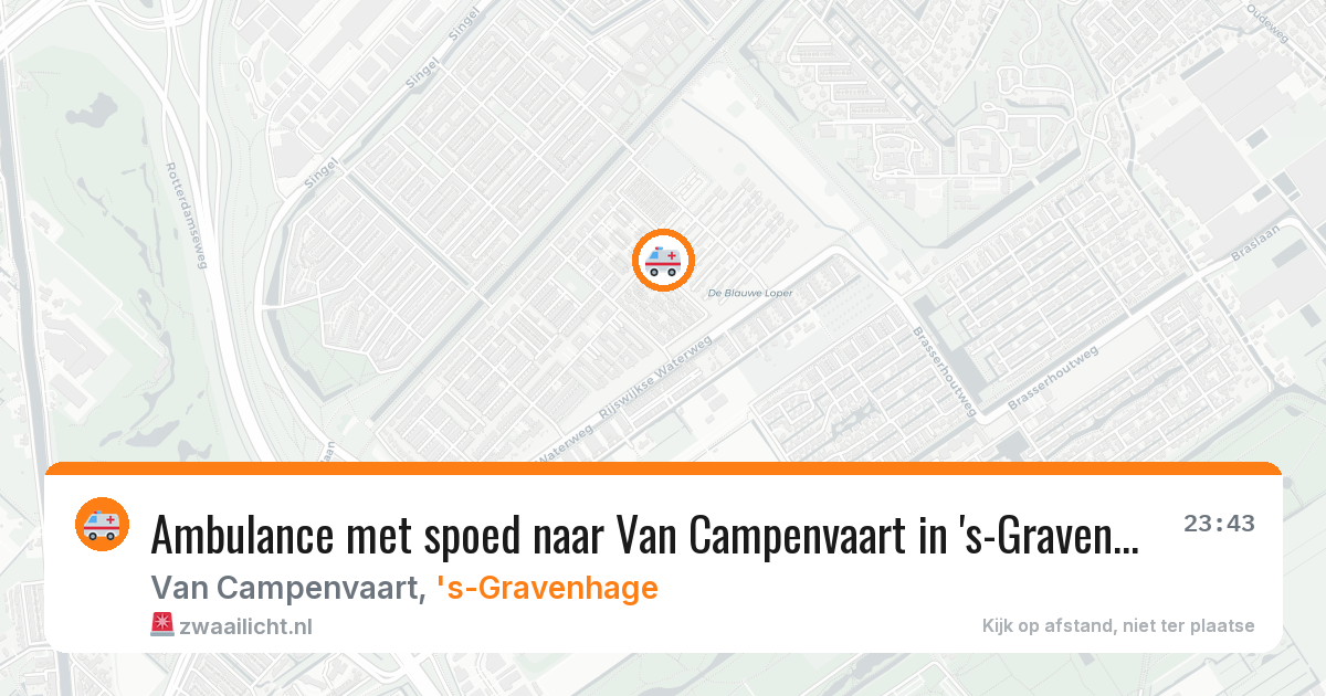 Ambulance met spoed naar Van Campenvaart in 's-Gravenhage — 27 jun 2026