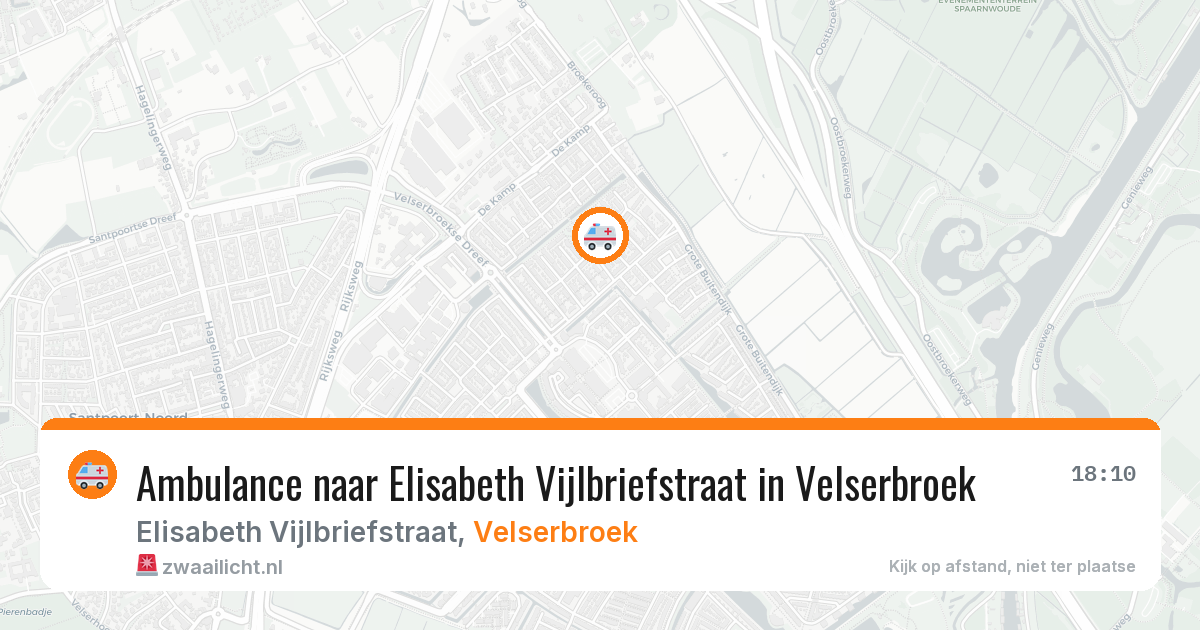 Ambulance naar Elisabeth Vijlbriefstraat in Velserbroek — 14 mrt 2026